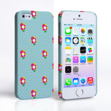 Caseflex iPhone 5 / 5S Grey and Pink Dainty Dots and Flowers Hard Case