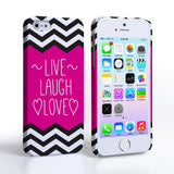 Caseflex iPhone 5 / 5S Live Laugh Love Heart Case