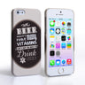 Caseflex Iphone 5 And 5S Beer Label Quote Hard Case – Brown