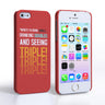 Caseflex Iphone 5 And 5S Single, Double, Triple Quote Hard Case – Red
