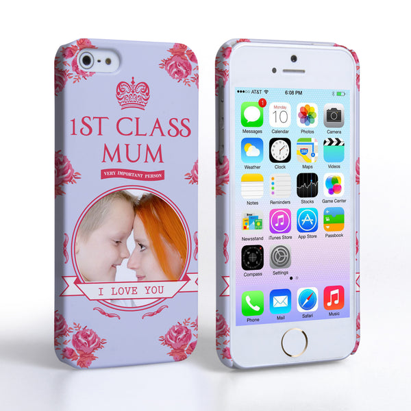 Caseflex iPhone 5 / 5S ‘1st Class Mum’ Vintage Floral Hard Case 