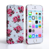 Caseflex iPhone 5 / 5S Vintage Roses Wallpaper Hard Case – Light Blue