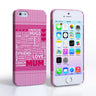 Caseflex Iphone 5 And 5s Mum Word Collage Hard Case – Pink