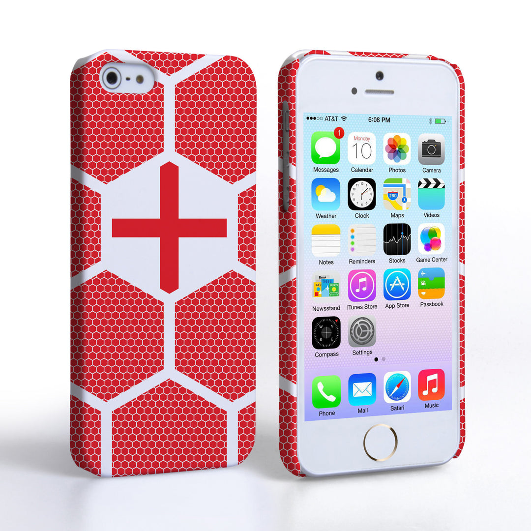 Caseflex iPhone 5 / 5s England Football Pattern World Cup Case 