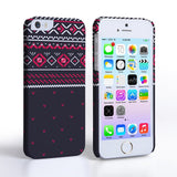 Caseflex Iphone 5/5S Fairisle Case – Grey And Red Half Pattern - Mobile Madhouse