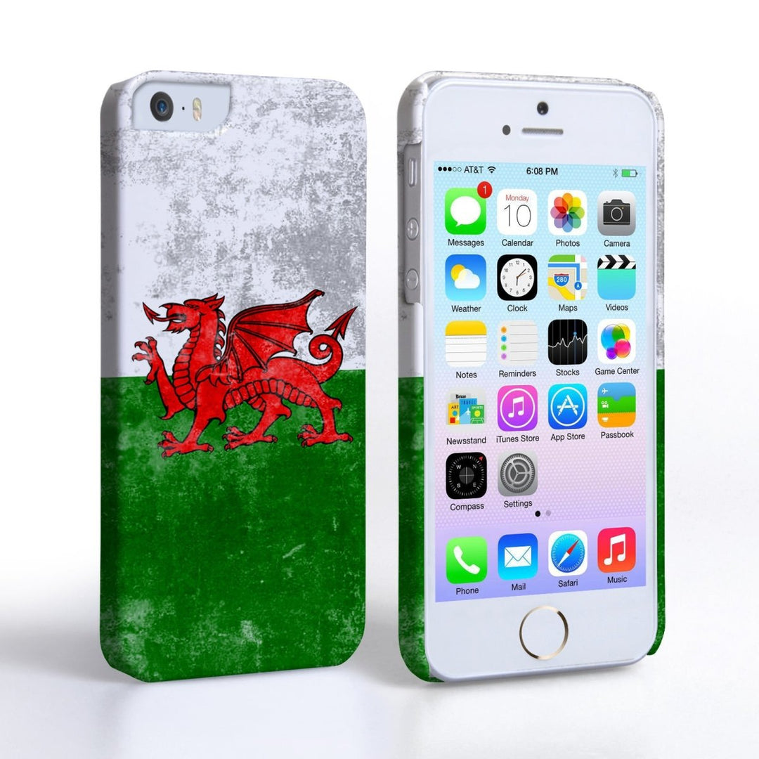 Caseflex Iphone 5 And 5s Retro Wales Flag Case - Mobile Madhouse