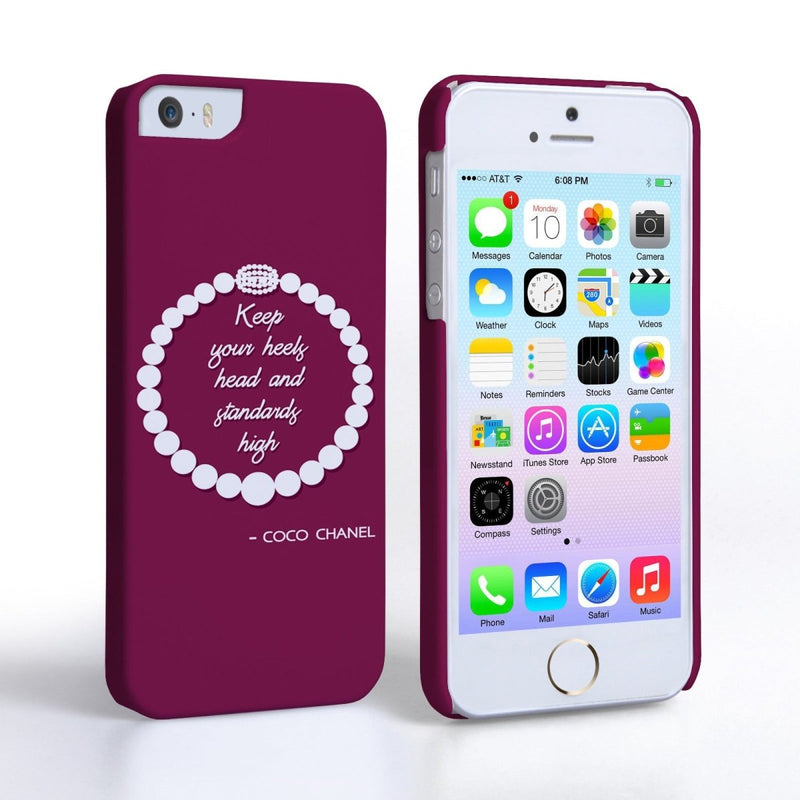 Caseflex Iphone 5 And 5s Chanel Diamond And Pearls Quote Case - Mobile Madhouse