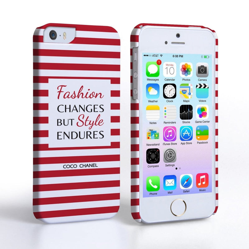 iPhone 5 Chanel Fashion Changes Quote Case – Red - Mobile Madhouse