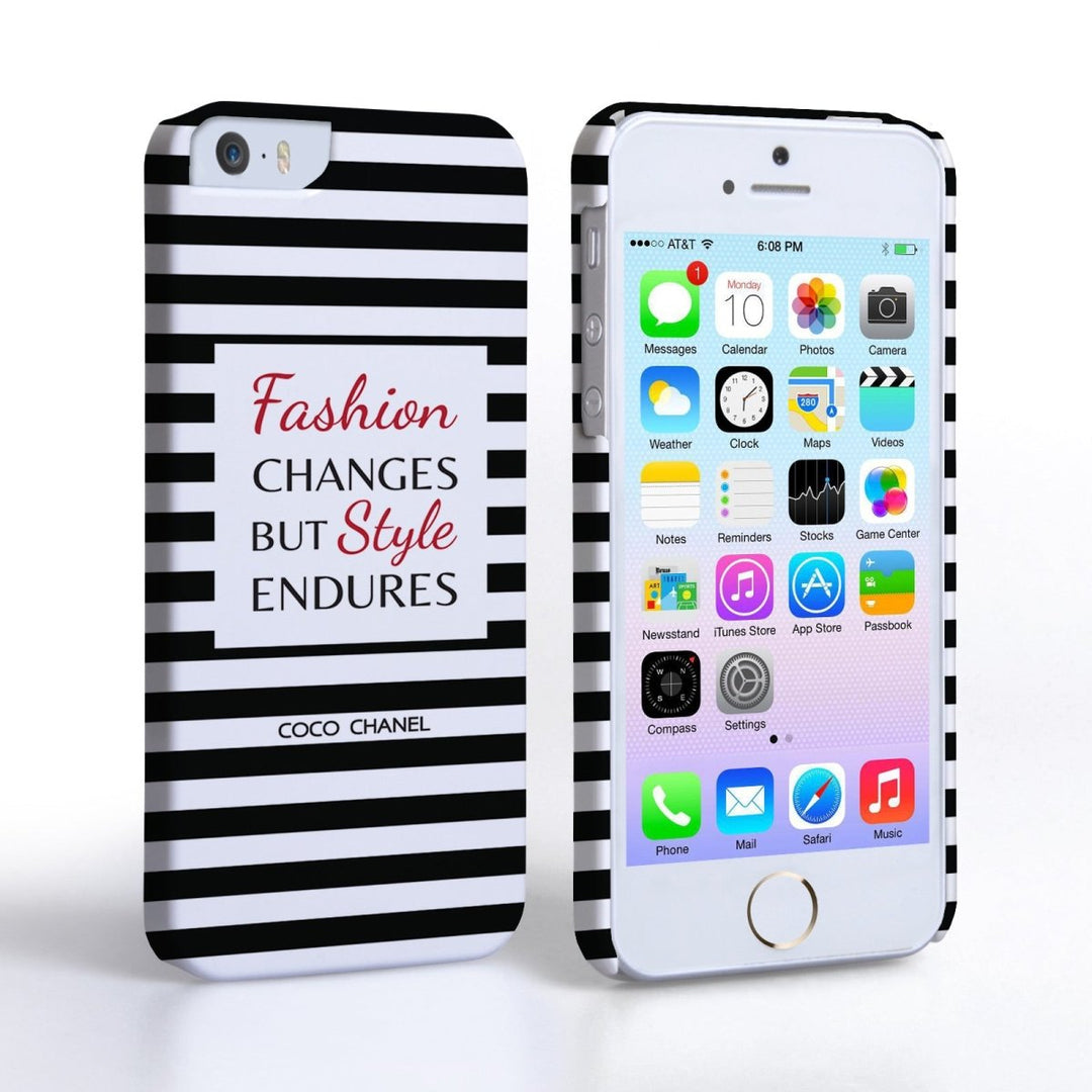 iPhone 5s Chanel Fashion Changes Quote Case – Black - Mobile Madhouse