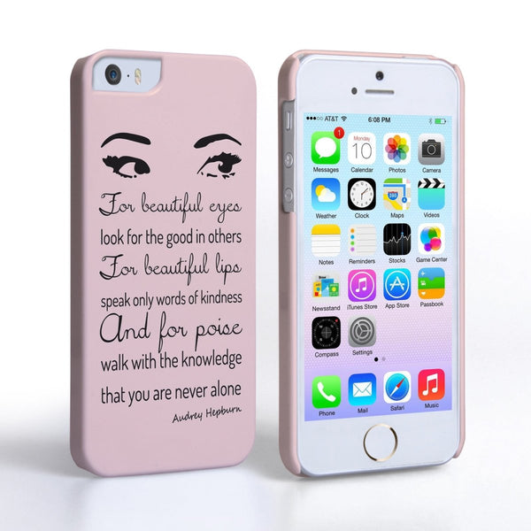 Caseflex Iphone 5 And 5s Audrey Hepburn ‘Eyes’ Quote Case - Mobile Madhouse