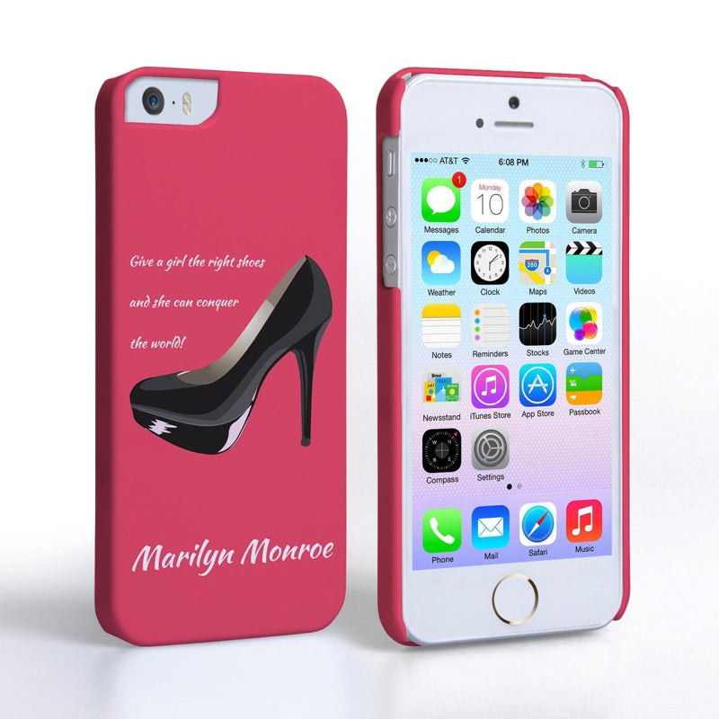 Caseflex Iphone 5 And 5s Marilyn Monroe ‘Shoe’ Quote Case - Mobile Madhouse