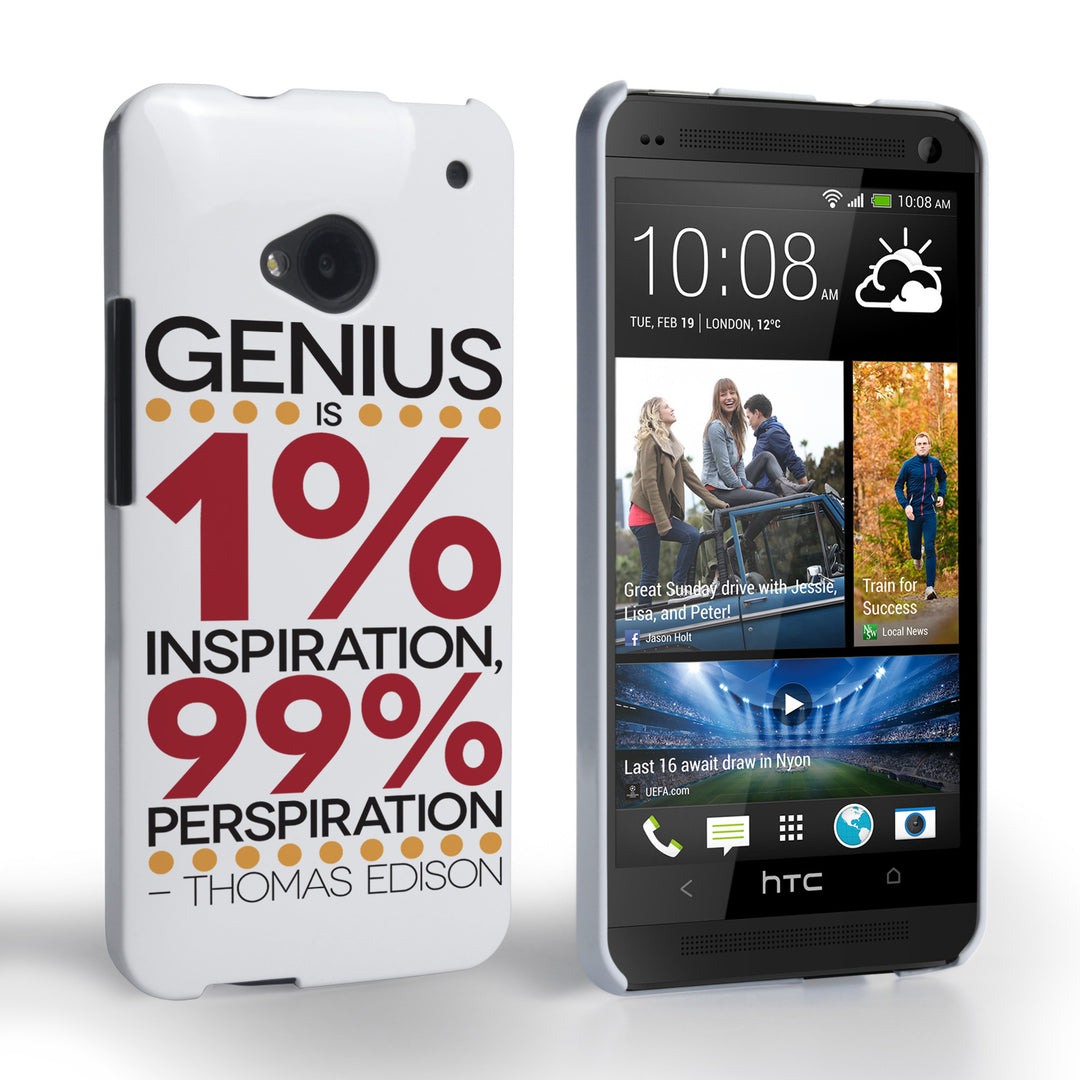 Caseflex HTC One Thomas Edison Quote Case
