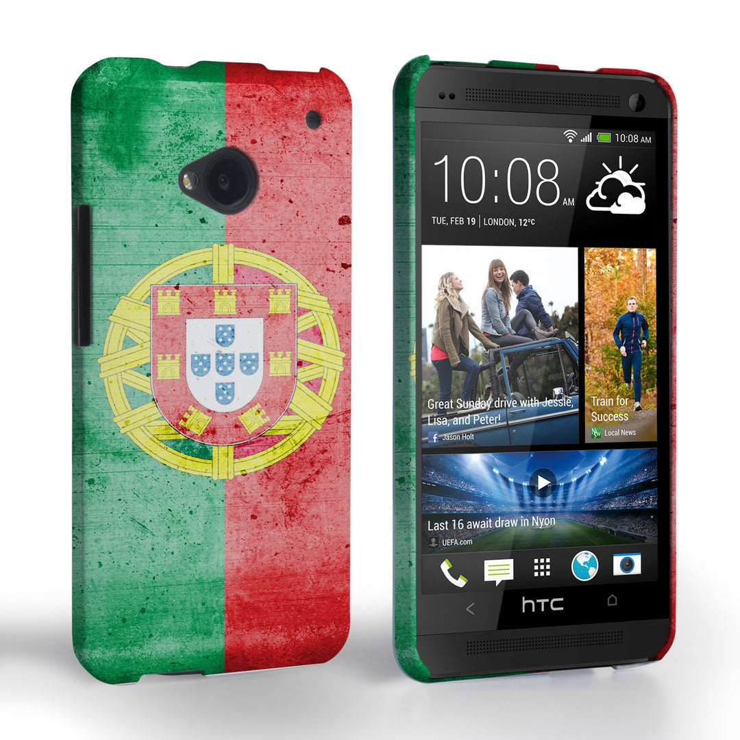 Caseflex HTC One Retro Portugal Flag Case