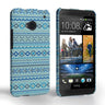 Caseflex HTC One Fairisle Case – Blue With Blue Background
