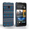 Caseflex HTC One Fairisle Case – Grey With Blue Background