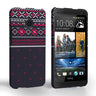 Caseflex HTC One Fairisle Case – Grey And Red Half Pattern