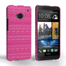 Caseflex HTC One Fairisle Case – Pink And White