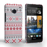 Caseflex HTC One Fairisle Case – Red, White And Grey - Mobile Madhouse