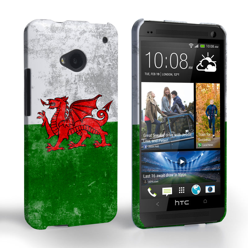 Caseflex HTC One Retro Wales Flag Case