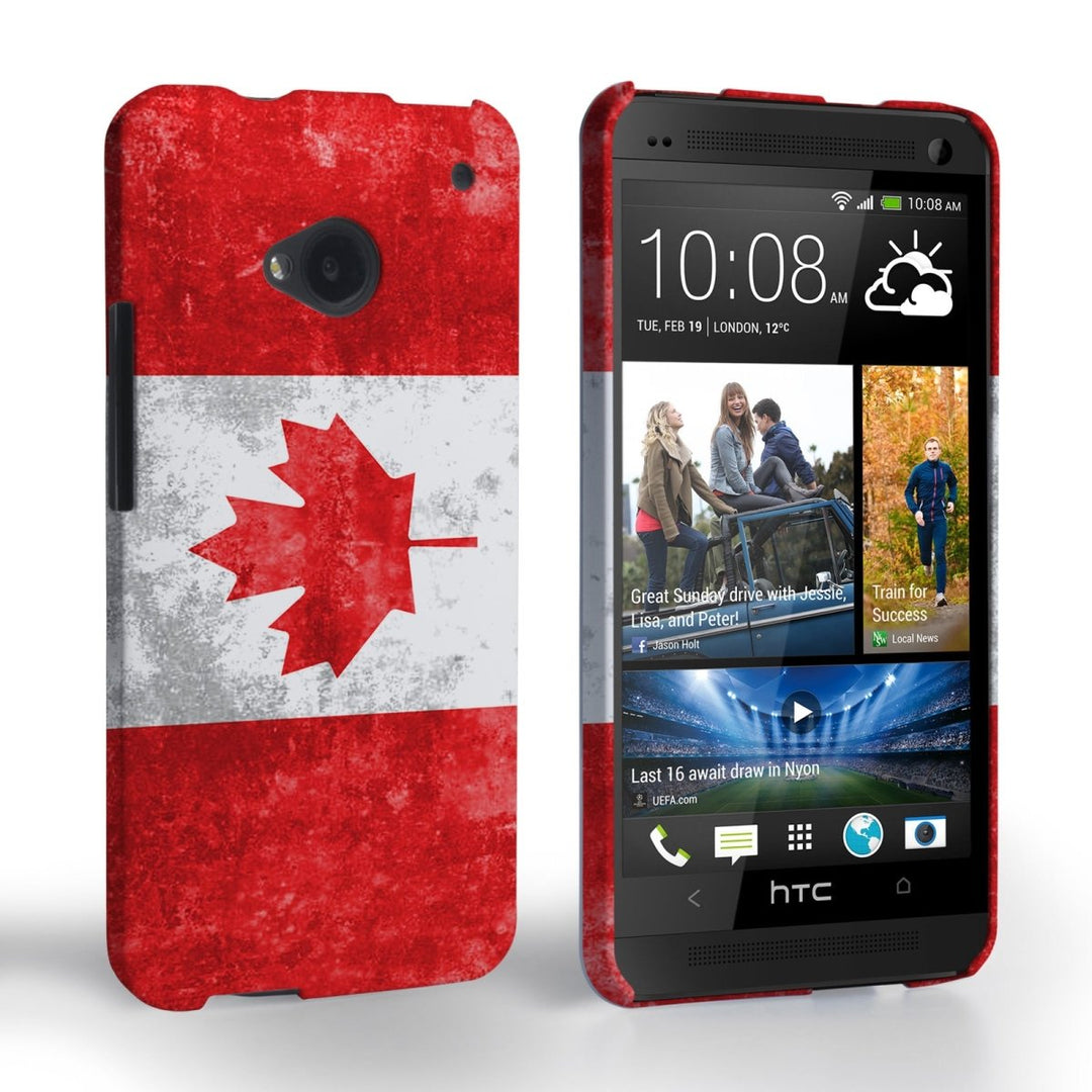 Caseflex HTC One Retro Canada Flag Case - Mobile Madhouse