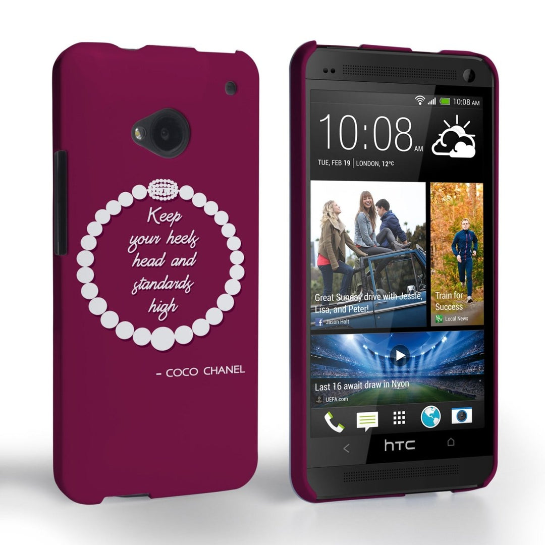 Caseflex HTC One Chanel Diamond And Pearls Quote Case - Mobile Madhouse
