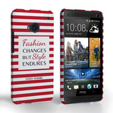 HTC One Chanel Fashion Changes Quote Case - Red - Mobile Madhouse