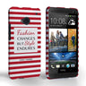 HTC One Chanel Fashion Changes Quote Case - Red