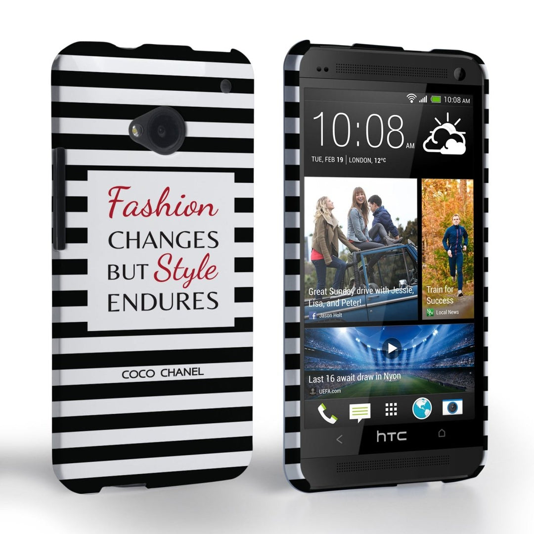 HTC One Chanel Fashion Changes Quote Case - Black - Mobile Madhouse