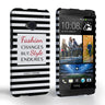 HTC One Chanel Fashion Changes Quote Case - Black