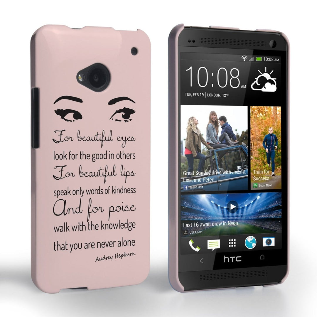 Caseflex HTC One Audrey Hepburn ‘Eyes’ Quote Case - Mobile Madhouse