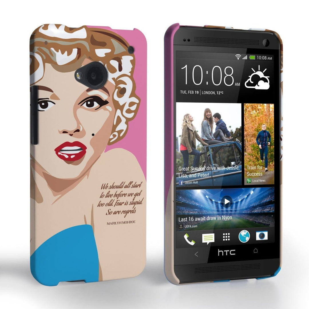 Caseflex HTC One Marilyn Monroe ‘Fear Is Stupid’ Quote Case - Mobile Madhouse