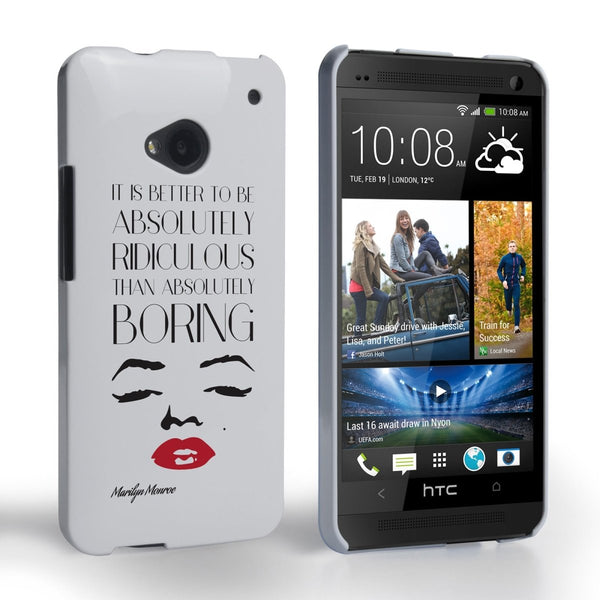 Caseflex HTC One Marilyn Monroe Face Quote Case - Mobile Madhouse