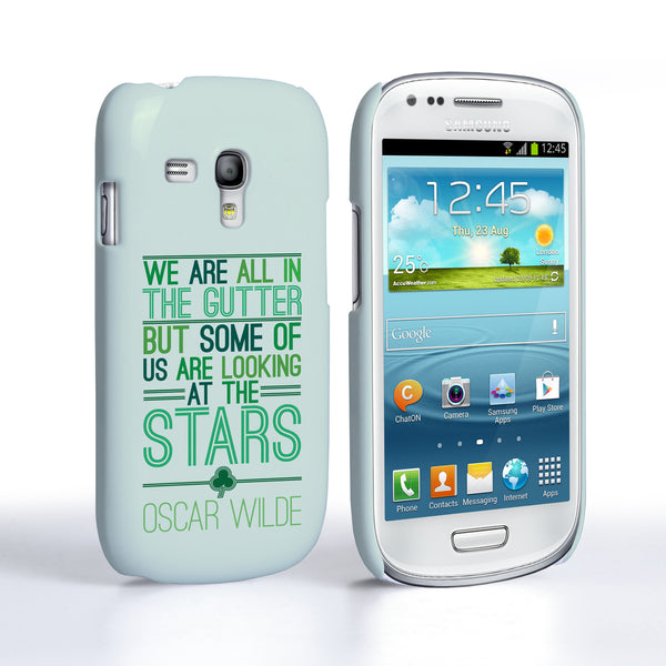 Caseflex Samsung Galaxy S3 Mini Wilde Stars Quote Hard Case – White and Green