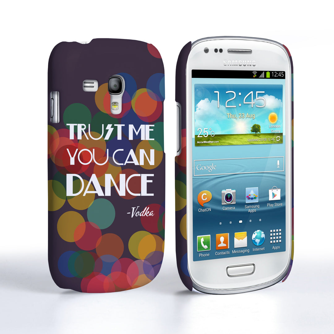 Caseflex Samsung Galaxy S3 Mini Vodka Dance Quote Hard Case – Purple