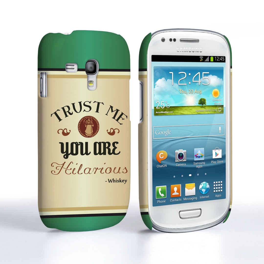 Caseflex Samsung Galaxy S3 Mini Irish Whiskey Quote Hard Case – Green