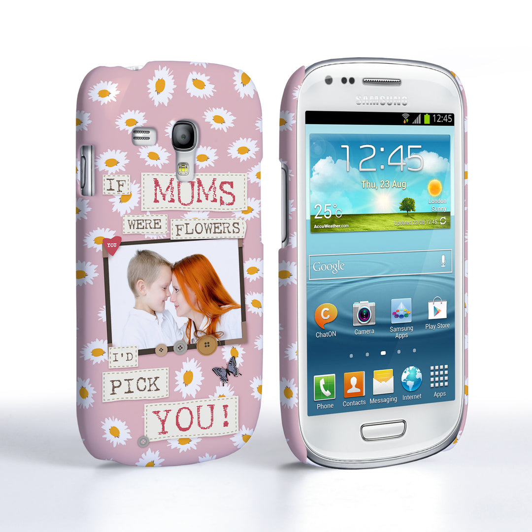 Caseflex Samsung Galaxy S3 Mini ‘If Mums Were Flowers’ Personalised Hard Case – Pink  