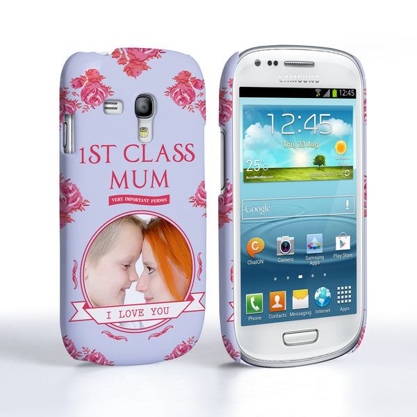 Caseflex Samsung Galaxy S3 Mini ‘1st Class Mum’ Vintage Floral Hard Case 