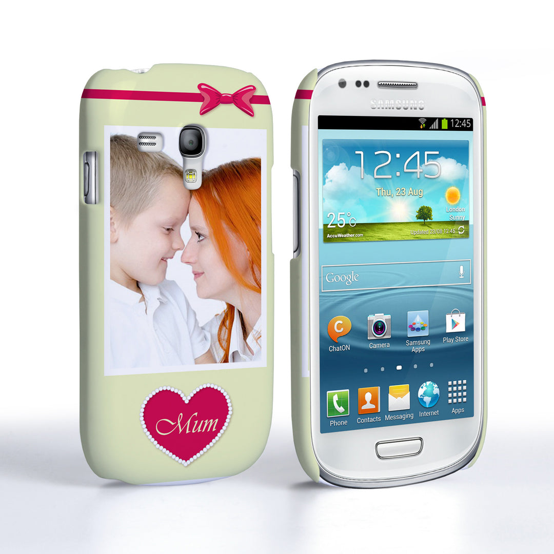 Caseflex Samsung Galaxy S3 Mini Mum Heart  Hard Case – Pink 