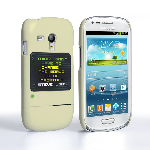 Caseflex Samsung Galaxy S3 Mini Steve Jobs Quote Case