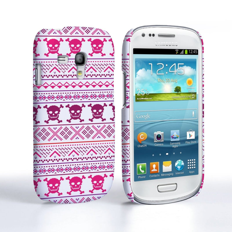 Samsung Galaxy S3 Mini Fairisle Case – Pink Skull - Mobile Madhouse