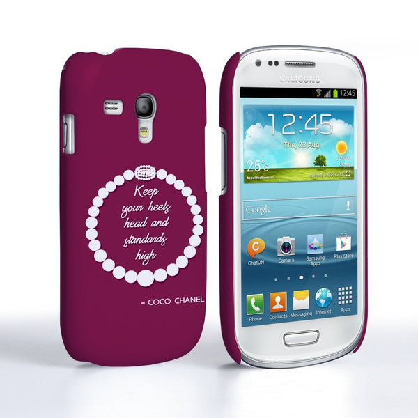 Caseflex Samsung Galaxy S3 Mini Chanel Diamond And Pearls Quote Case - Mobile Madhouse