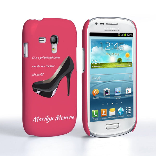 Caseflex Samsung Galaxy S3 Mini Marilyn Monroe ‘Shoe’ Quote Case - Mobile Madhouse