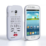 Caseflex Samsung Galaxy S3 Mini Marilyn Monroe Face Quote Case - Mobile Madhouse