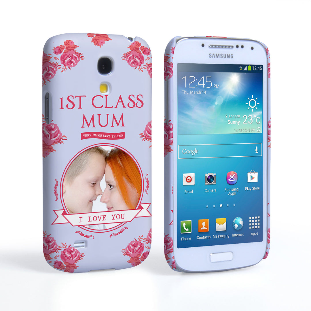 Caseflex Samsung Galaxy S4 Mini ‘1st Class Mum’ Vintage Floral Hard Case 