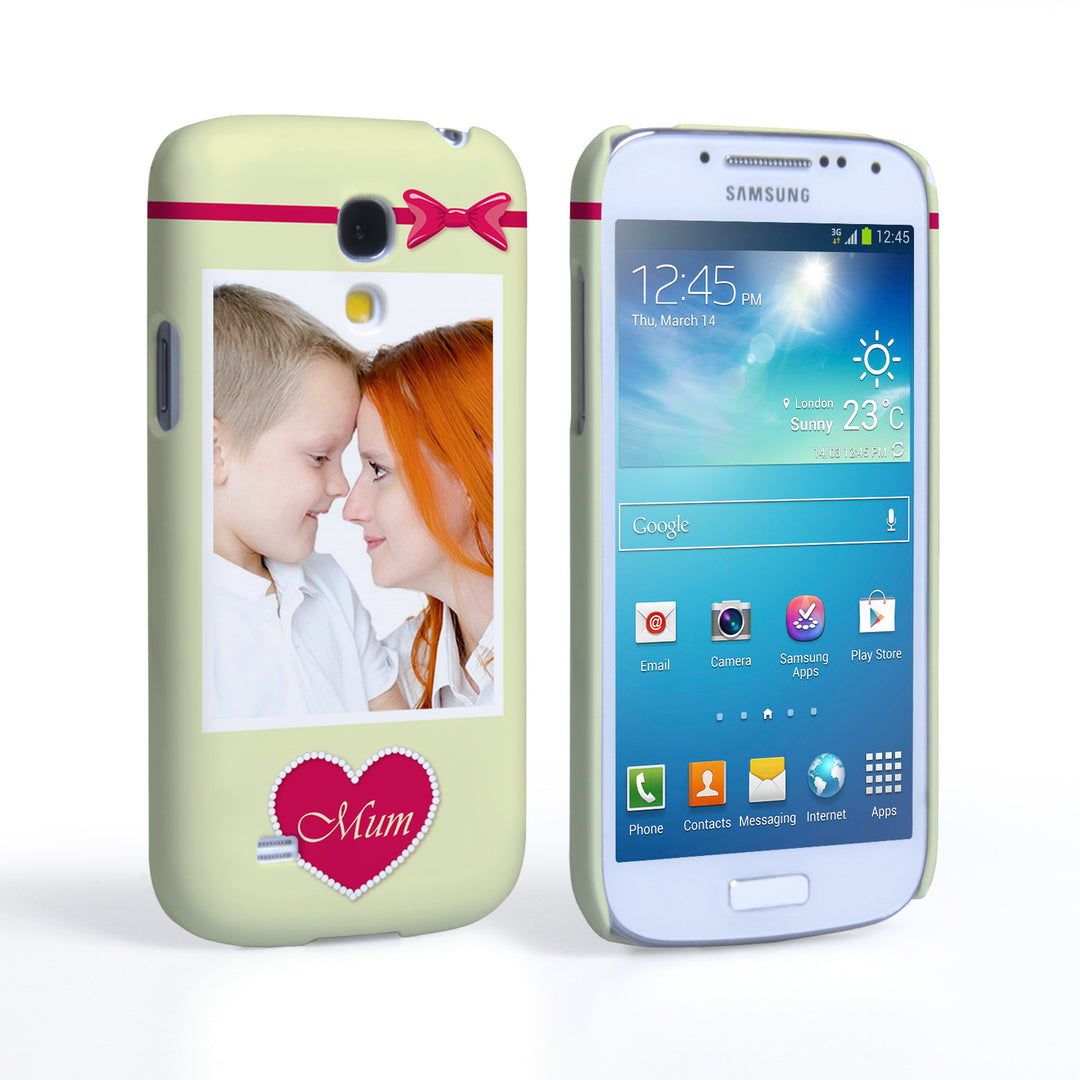 Caseflex Samsung Galaxy S4 Mini Mum Heart  Hard Case – Pink 