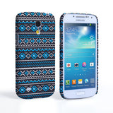 Caseflex Samsung Galaxy S4 Mini Fairisle Case – Grey with Blue Background