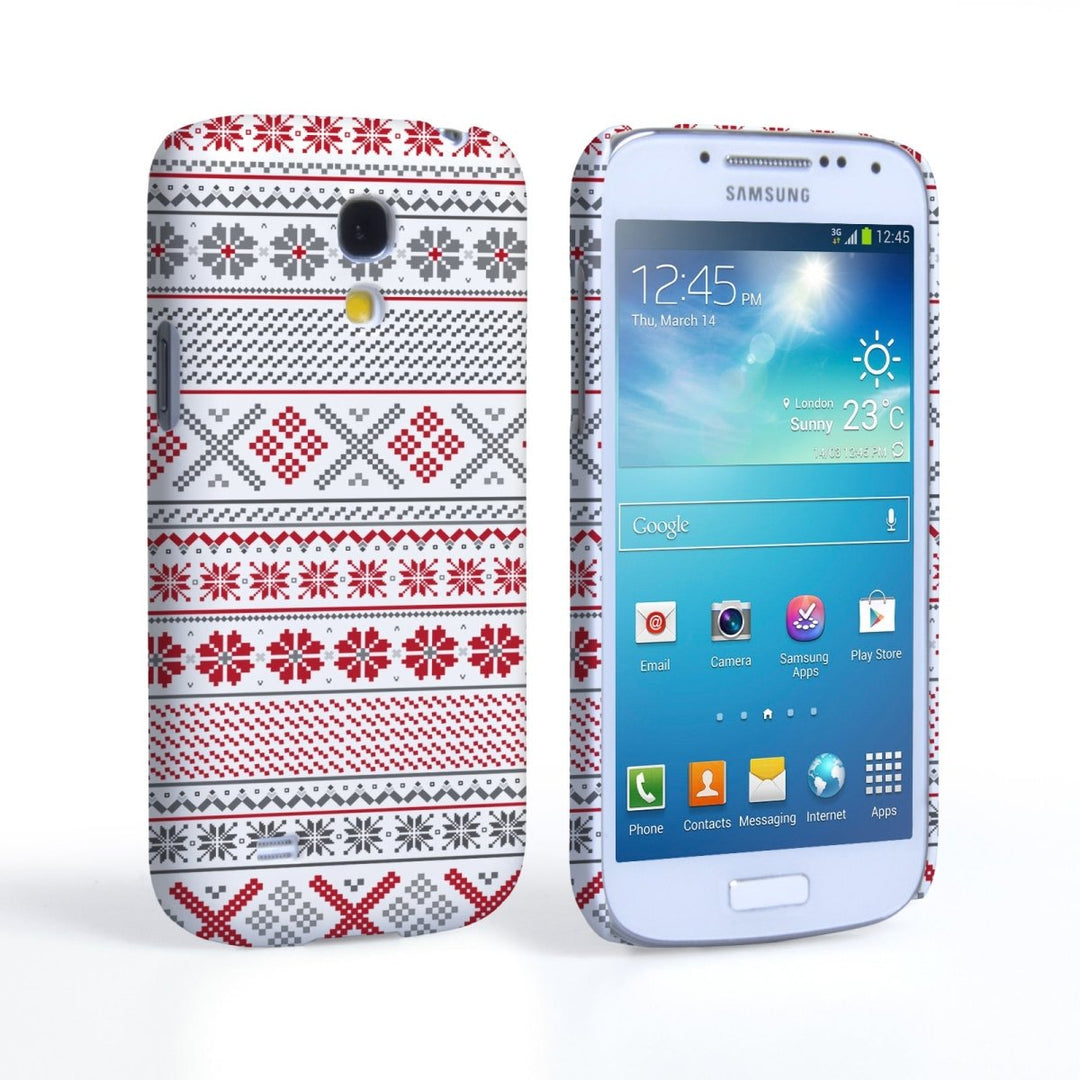 Caseflex Samsung Galaxy S4 Mini Fairisle Case – Red, White And Grey - Mobile Madhouse