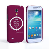 Caseflex Samsung Galaxy S4 Mini Chanel Diamond And Pearls Quote Case - Mobile Madhouse