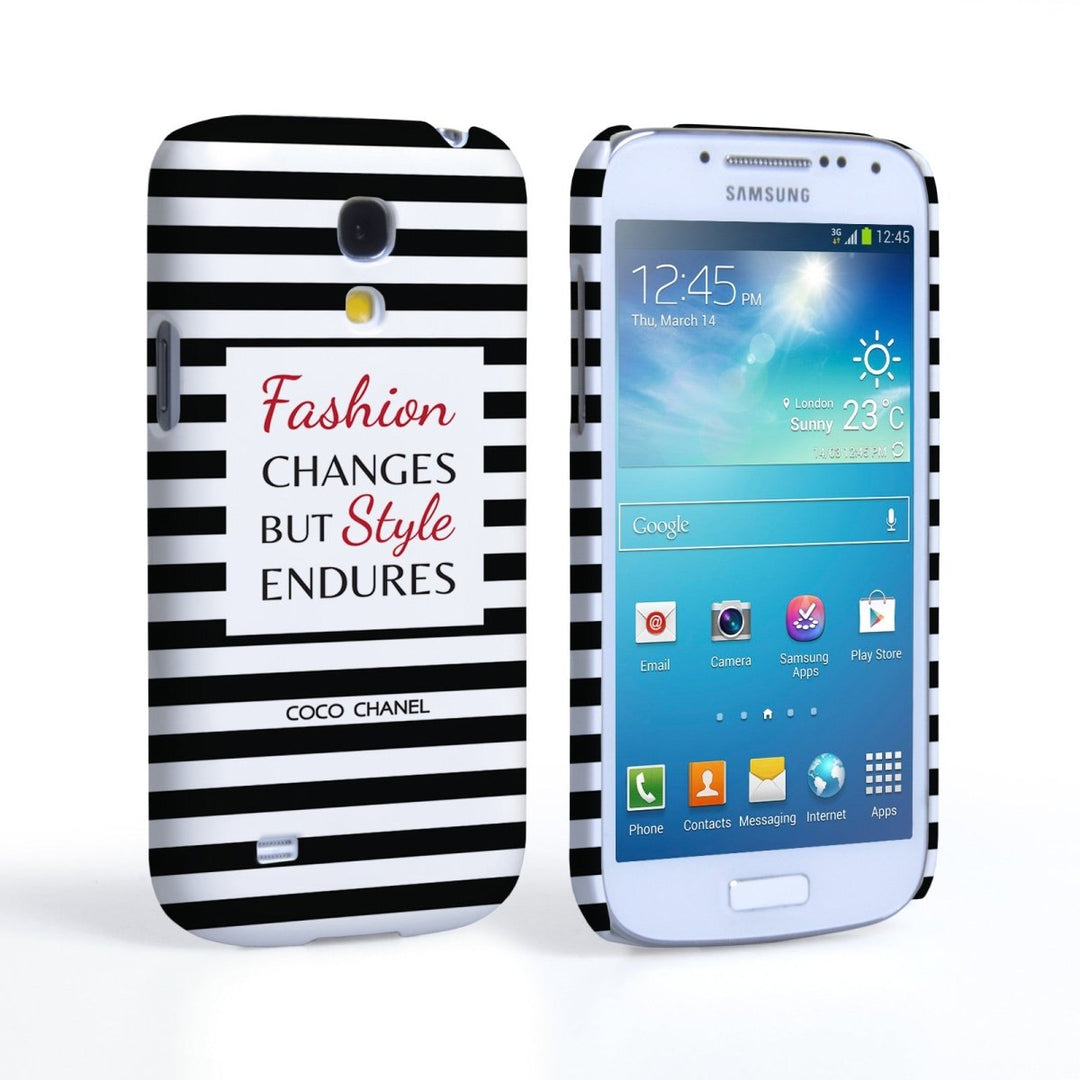 Samsung Galaxy S4 Mini Chanel Fashion Changes Quote Case – Black - Mobile Madhouse