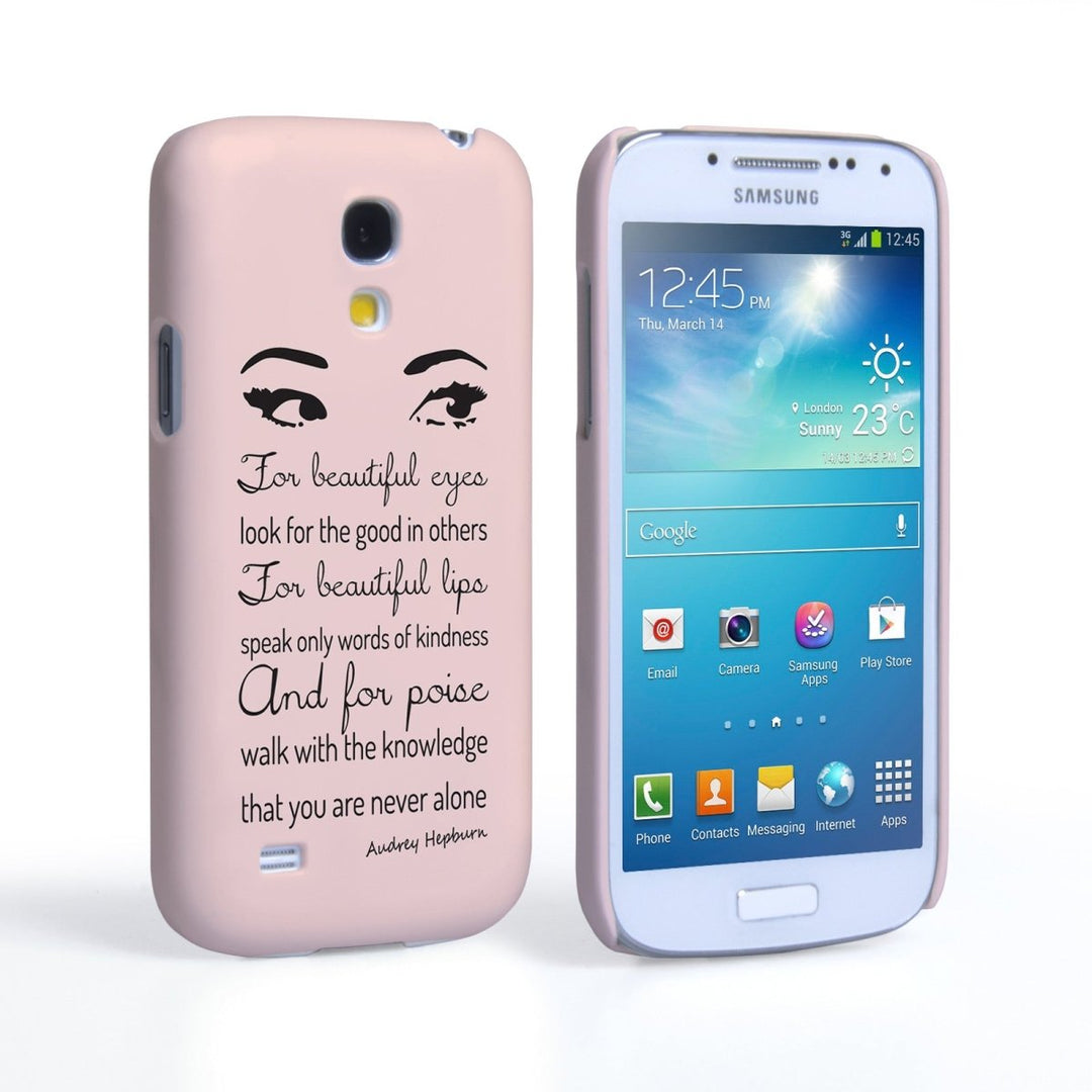 Caseflex Samsung Galaxy S4 Mini Audrey Hepburn ‘Eyes’ Quote Case - Mobile Madhouse